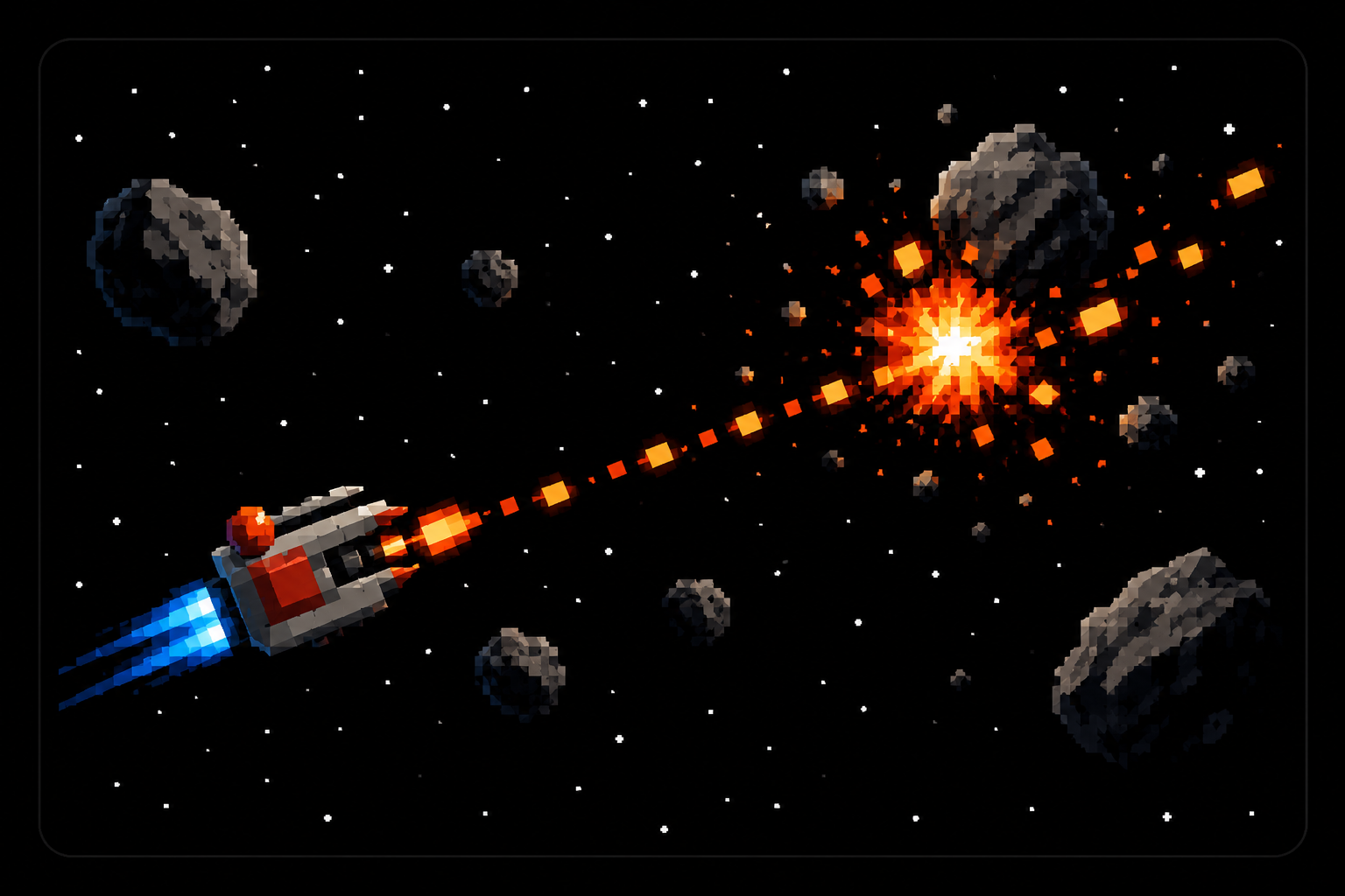 Asteroid Blaster gameplay scene